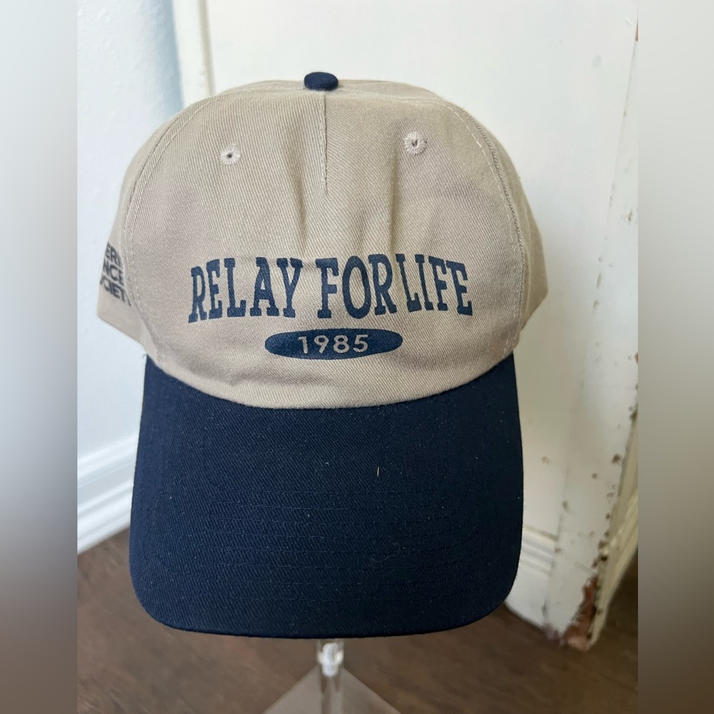 NEW Vintage Relay for Life hat cap 1985.  American cancer society.